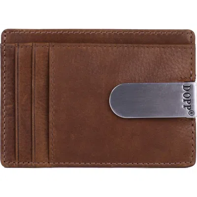Buxton American Lodge Front Pocket Money Clip Wallet In Cognac