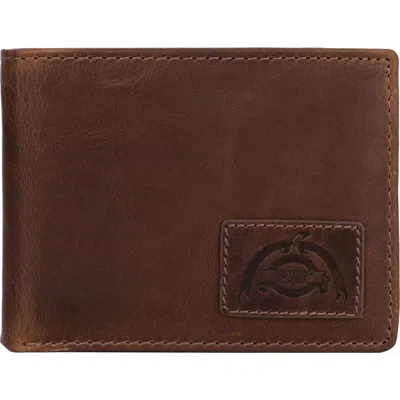 Buxton American Lodge Leather Bifold Wallet In Cognac