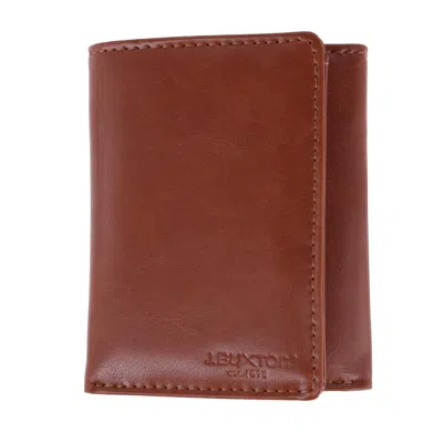 Buxton Men's Rfid Distressed Vegan Leather Trifold Wallet In Multi
