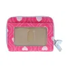 Buxton Swervy Hearts Print Vegan Leather Wizard Wallet In Pink