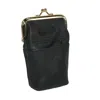 Buxton Women's Leather Framed Cigarette Case Wallet With Floral Emboss In Black