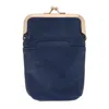 Buxton Women's Leather Framed Cigarette Case Wallet With Floral Emboss In Blue