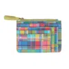 Buxton Women's Madras Vegan Leather Slot Coin Case In Multi