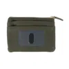 Buxton Women's Solid Color Vegan Leather Large Id Coin Case In Green