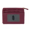 Buxton Women's Solid Color Vegan Leather Large Id Coin Case In White