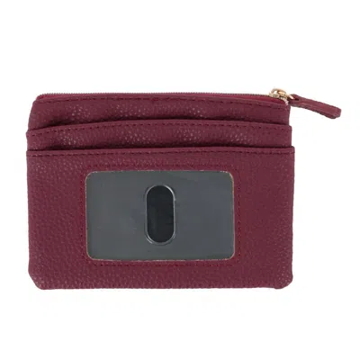 Buxton Women's Solid Color Vegan Leather Large Id Coin Case In White