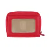Buxton Women's Solid Colored Pebbled Multi Card Wizard In Red