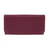 Buxton Women's Solid Colored Vegan Leather Bianca Clutch Wallet In Red