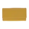 Buxton Women's Solid Colored Vegan Leather Bianca Clutch Wallet In Yellow