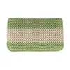 Buxton Women's Straw Vegan Leather Snap Card Case In Green