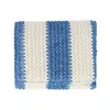 Buxton Women's Striped Straw Vegan Leather Medium Trifold In Blue