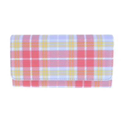 Buxton Women's Summer Plaid Printed Vegan Leather Bianca Wallet In Multi