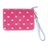 Buxton Women's Swervy Hearts Print Vegan Leather Wristlet Pouch In Pink