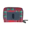 Buxton Women's Tartan Plaid Printed Vegan Leather Wizard Wallet In Multi