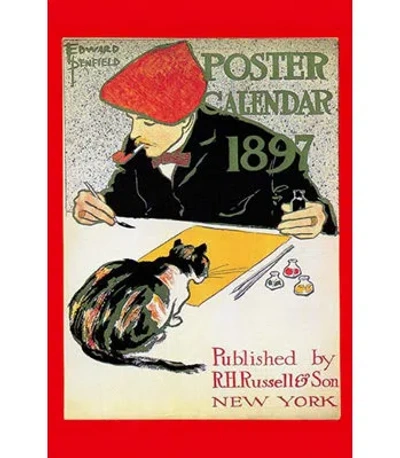 Buyenlarge 1897 Poster Calendar - Advertisement Print In Black;red