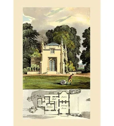 Buyenlarge 'a Cottage Orne' By J. B. Papworth Painting Print On Canvas In Green;beige