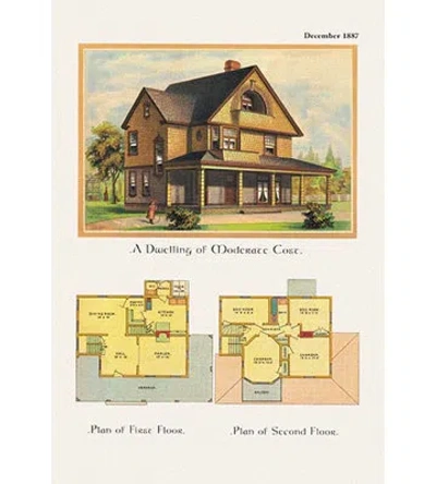 Buyenlarge A Dwelling Of Moderate Cost Graphic Art In Green;beige