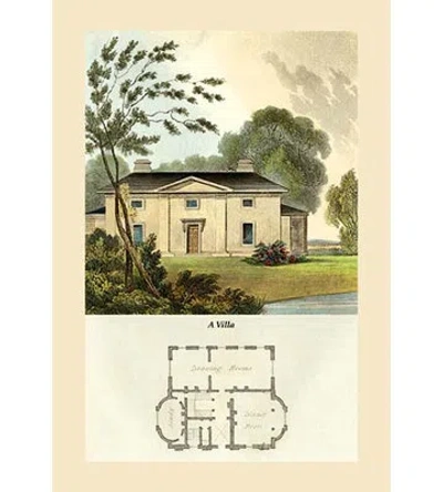 Buyenlarge A Villa By J. B. Papworth Graphic Art On Canvas In Green;beige