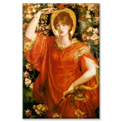 Buyenlarge 'a Vision Of Fiametta' By Dante Gabriel Rossetti Painting Print On Canvas In Red