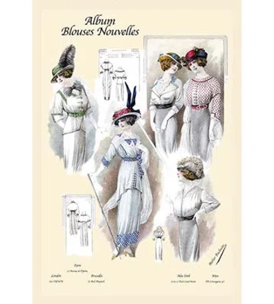 Buyenlarge 'album Blouses Nouvelles 5 Daytime Blouses' By Atelier Bachroitz Graphic Art In Blue;gray;beige