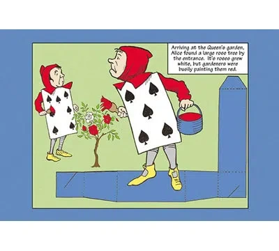 Buyenlarge 'alice In Wonderland: The Gardeners' By John Tenniel Framed Graphic Art In Blue;green;red