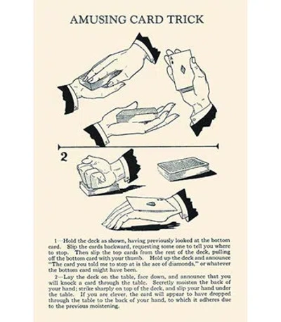 Buyenlarge 'amusing Card Trick' By Harry Houdini Graphic Art In Black;beige
