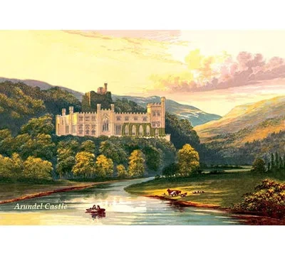 Buyenlarge Arundel Castle Graphic Art In Brown;green;yellow