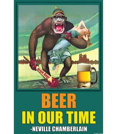 Buyenlarge 'beer In Our Time' By Wilbur Pierce Vintage Advertisement In Brown;green;yellow