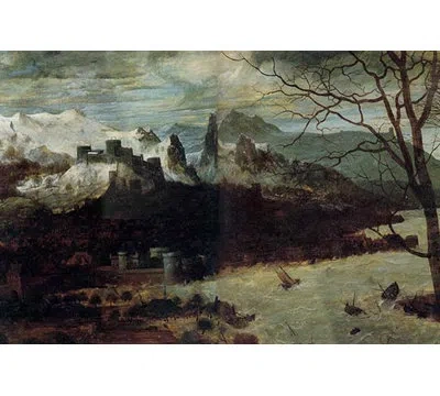 Buyenlarge Beginning Of Spring Detail By Pieter Bruegel The Elder - Print In Blue