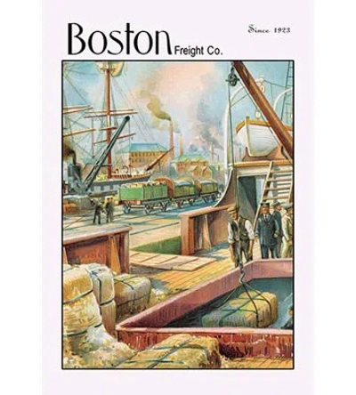 Buyenlarge Boston Freight Company - Graphic Art Print In Brown;green;beige