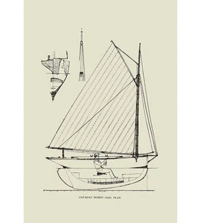 Buyenlarge Cat-boat Dodge By Charles P. Kunhardt Graphic Art In Black;white