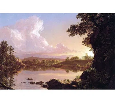 Buyenlarge 'catskill Creek' By Frederic Edwin Church Graphic Art In Brown;yellow