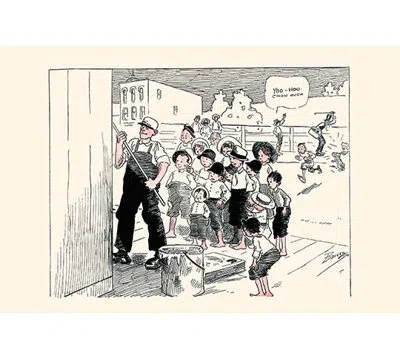 Buyenlarge 'circus Coming' By Clare Briggs Painting Print In Black;white