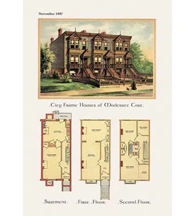 Buyenlarge City Frame House Of Moderate Cost Painting Print In Brown;green