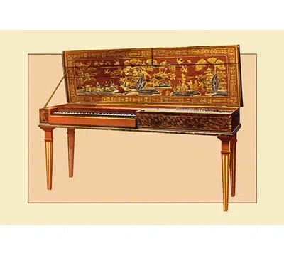 Buyenlarge 'clavichord' By Theodore Thomas Graphic Art In Brown;beige