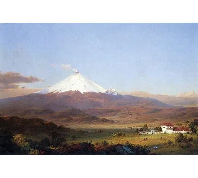 Buyenlarge 'cotopaxi Ecuador' By Frederic Edwin Church Graphic Art In Blue;green