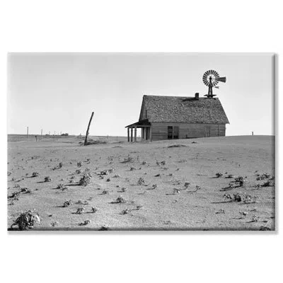 Buyenlarge Dust Bowl Farm By Dorothea Lange Photographic Print In Black;white