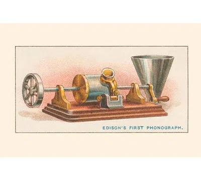 Buyenlarge Edison's First Phonograph - Graphic Art Print In Brown