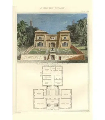 Buyenlarge Egyptian Pavillion By Richard Brown - Graphic Art Print In Green;beige