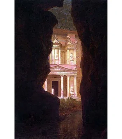 Buyenlarge 'el Khasne, Petra' By Frederic Edwin Church Painting Print In Brown;yellow