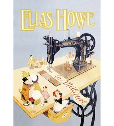 Buyenlarge Elias Howe, La Meilleure By Abel Pann Vintage Advertisement In Black;beige;yellow