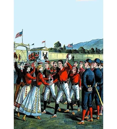 Buyenlarge Flowers For The Winning Team Painting Print In Blue;green;red
