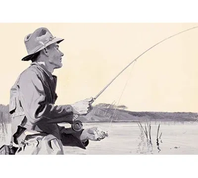 Buyenlarge Fly Fishing - Print In Gray