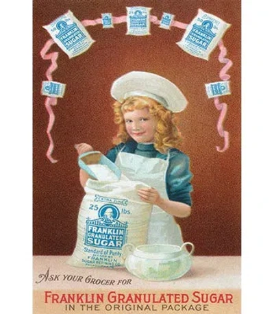 Buyenlarge 'franklin Granulated Sugar' Vintage Advertisement In Blue;brown;orange