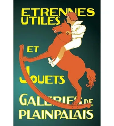 Buyenlarge Galeries De Plainpalais: New Year's Gifts And Toys Vintage Advertisement In Yellow;orange