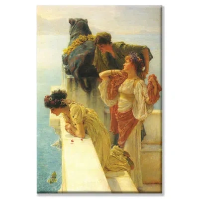 Buyenlarge 'good Vantage Point' By Lawrence Alma-tadema Painting Print On Canvas In Gray;yellow;orange
