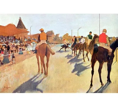 Buyenlarge 'grand Stand' By Edward Degas Painting Print In Brown;beige