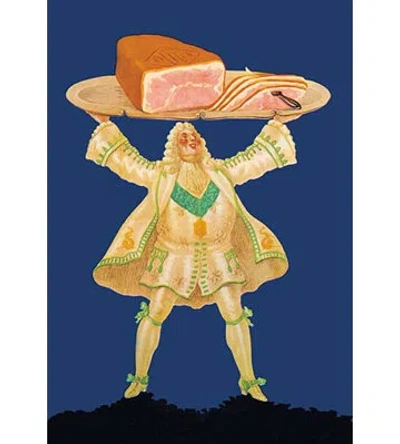 Buyenlarge Ham Platter By Paul Mohr Painting Print In Blue;beige
