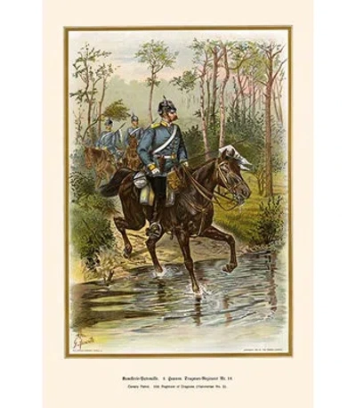 Buyenlarge Hanoverian Cavalry Patrol 16th Dragoon Regiment - Print In Brown;green;yellow