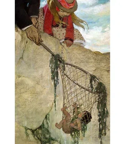 Buyenlarge 'he Felt The Net Very Heavy' By Jesse Willcox Smith Graphic Art In Green;red;beige